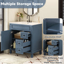 Bathroom Vanity With Sink, Cabinet With 2 Drawers And Adjustable Shelf by Unique Piece Furniture