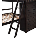 Bunk Bed With 6 Drawers And Flexible Shelves, Bottom Bed With Wheels by HouseOfZazla