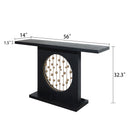 Console Table With Circular Art Decor For Living Room - Multi by HouseOfZazla