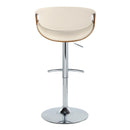 Symphony - Mid Century Modern Adjustable Barstool & Swivel With Rounded T Footrest (Set of 2)