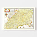 Vintage Map of Languedoc, France 1665