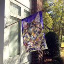 Maine Coon Sassy House Flag 28x40 Porch Sleeve Pole Decorative Outside Yard Banner Artwork Wall Hanging, Polyester