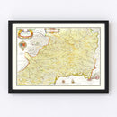 Vintage Map of Languedoc, France 1665