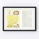 Vintage Map of Béarn, France 1665