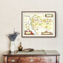 Vintage Map of Aiguillon, France 1665