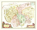 Vintage Map of Mont-de-Marsan, France 1665
