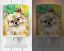 Pomeranian Sissy Ceramic Night Light Compact, UL-Certified, Ideal for Bedroom, Bathroom, Nursery, Hallway, Kitchen, 6x4x3, Multicolor
