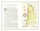Vintage Map of Bordeaux, France 1665