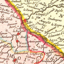 Vintage Map of Gascony, France 1665