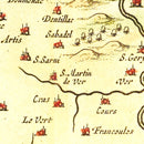 Vintage Map of Quercy, France 1665