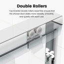 Semi Frameless Double Sliding Shower Door with Tempered Glass by HouseOfZazla