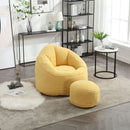 Bedding Bean Bag Sofa Chair High Pressure Foam With Footrest by Unique Piece Furniture