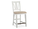 Heron Cove - Counter Chair With Upholstered Seat (Set of 2) - Chalk White