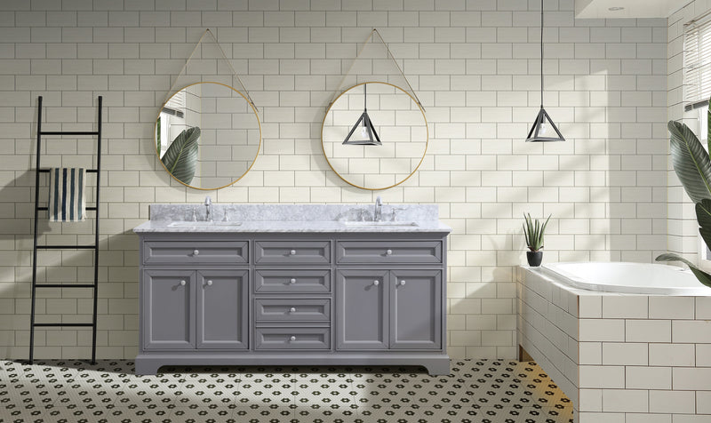 South Bay 72" Bathroom Vanity Gray