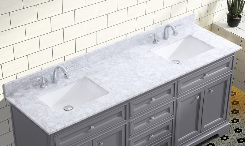 South Bay 72" Bathroom Vanity Gray