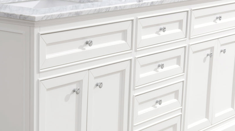 South Bay 72" Bathroom Vanity White