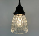 Clear Pebbled Texture Vintage Glass Pendant