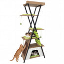 73 Inch Multi-level Cat Tree for Indoor Cats with Elevated Perch and Large Condo by DirectDeals