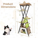 73 Inch Multi-level Cat Tree for Indoor Cats with Elevated Perch and Large Condo by LJGDeals