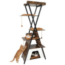 73 Inch Multi-level Cat Tree for Indoor Cats with Elevated Perch and Large Condo by LJGDeals