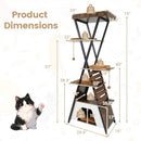 73 Inch Multi-level Cat Tree for Indoor Cats with Elevated Perch and Large Condo by LJGDeals