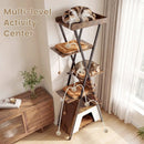 73 Inch Multi-level Cat Tree for Indoor Cats with Elevated Perch and Large Condo by LJGDeals
