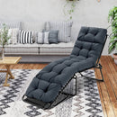 Outdoor Lounge Chaise Cushion Set of 2 - 73x22 Inch High Back by LJGDeals