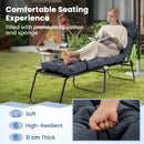 Outdoor Lounge Chaise Cushion Set of 2 - 73x22 Inch High Back by LJGDeals