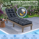 Outdoor Lounge Chaise Cushion Set of 2 - 73x22 Inch High Back by LJGDeals