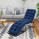Outdoor Lounge Chaise Cushion Set of 2 - 73x22 Inch High Back by LJGDeals