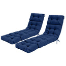 Outdoor Lounge Chaise Cushion Set of 2 - 73x22 Inch High Back by LJGDeals