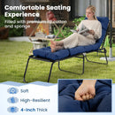 Outdoor Lounge Chaise Cushion Set of 2 - 73x22 Inch High Back by LJGDeals