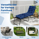 Outdoor Lounge Chaise Cushion Set of 2 - 73x22 Inch High Back by LJGDeals