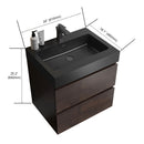 Alice - Bathroom Vanity Wall Mounted With Sink, Large Storage Floating Bathroom Vanity For Modern Bathroom, One-Piece Sink Basin Without Drain And Faucet by HouseOfZazla