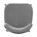 25.7 Inch Seat Height Fabric & Rubberwood Bar Stool