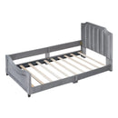 Upholstered Daybed With Classic Stripe Shaped Headboard by HouseOfZazla