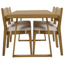 U_Style Multi-Person Outdoor Acacia Wood Dining Table and Chair Set by HouseOfZazla