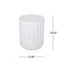 Round Outdoor Side Table, 15" W x 15" D End Table by HouseOfZazla