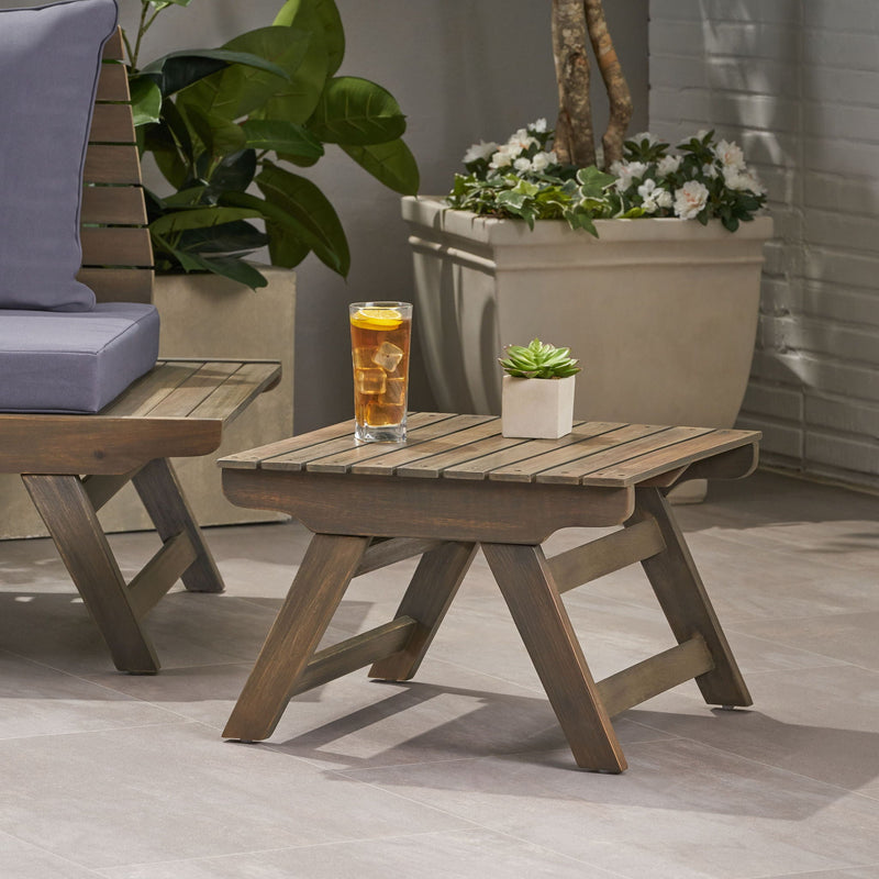 Sedona Outdoor Side Table With Open Slat Design, photo 7 of 10