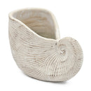 11.5x6.7x7.7" Sand and Cement Nautilus Shell Planter with Textured Beige Finish by HouseOfZazla