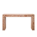 Rustic Wood Console Table with Natural Log Accents – 62" Entryway Table