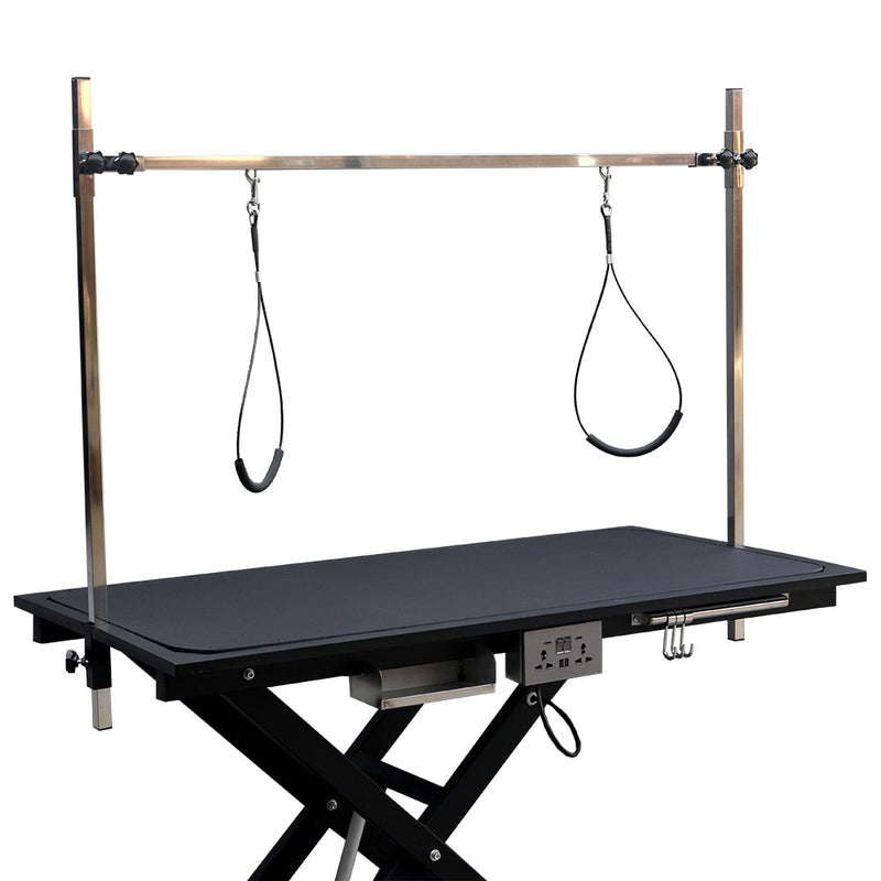 electric pet grooming table, 110V/220V professional groomer recommend super Deluxe electric pet grooming table, 110V/220V professional groomer recommend height adjust from 8 up to 36inch BLACK COLOR