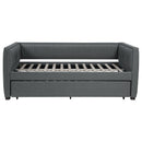 Brodie Upholstered Twin Daybed with Trundle Grey