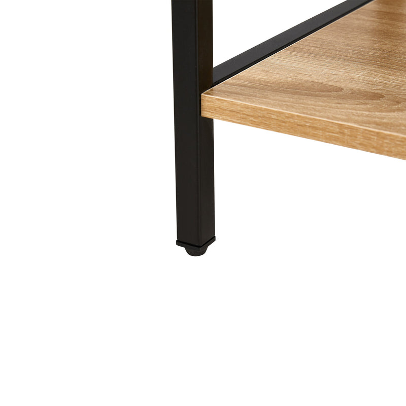 15.74" Rattan End table with drawer, Modern nightstand, metal legs,side table for living room, bedroom,natural(1 pc)