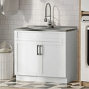 Hennessy - Deluxe Laundry Cabinet With Faucet And Stainless Steel Sink by Unique Piece Furniture