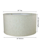 18"W x 10"H Textured Oatmeal Shallow Drum Lampshade