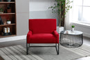 Accent Chair - Modern Industrial Slant Armchair with Metal Frame - Premium High Density Soft Single chair for Living Room Bedroom