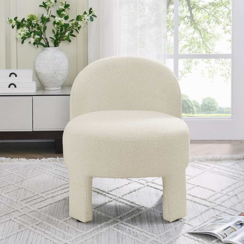 Walker Edison - lounge chair with sof cushion and backrest, need to be assembled, suitable for living room'bedroomldining room---BEIGE(24.5"28.75"28.75")