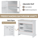 36" Bathroom Vanity With Sink, 2 Tip-Out Drawers, Soft Close Hinges by HouseOfZazla