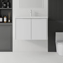 36 Inch Floating Bathroom Vanity with Sink, Soft-Close Door, Ceramic Sink, Plywood by HouseOfZazla